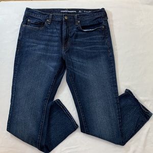 Amazon Essentials Men’s 34x38 Dark Wash Slim Jeans Light Whiskering, EUC